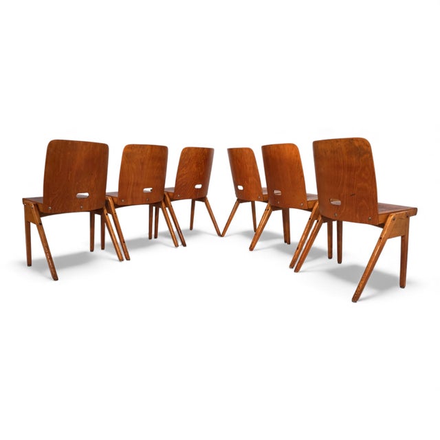 Vintage Stackable Dining Chairs, 1960, Set of 6 For Sale - Image 9 of 16