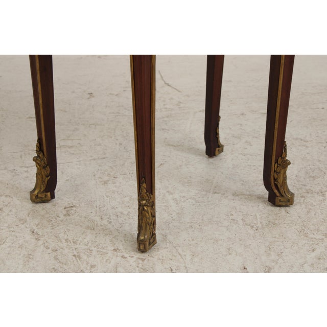 French Louis XV Marble Top Bronze Mounted Nightstand For Sale - Image 14 of 17