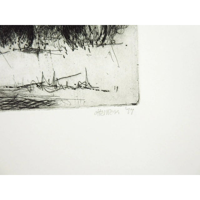 Contemporary 1977 River Bridge Etching by Otterness For Sale - Image 3 of 5