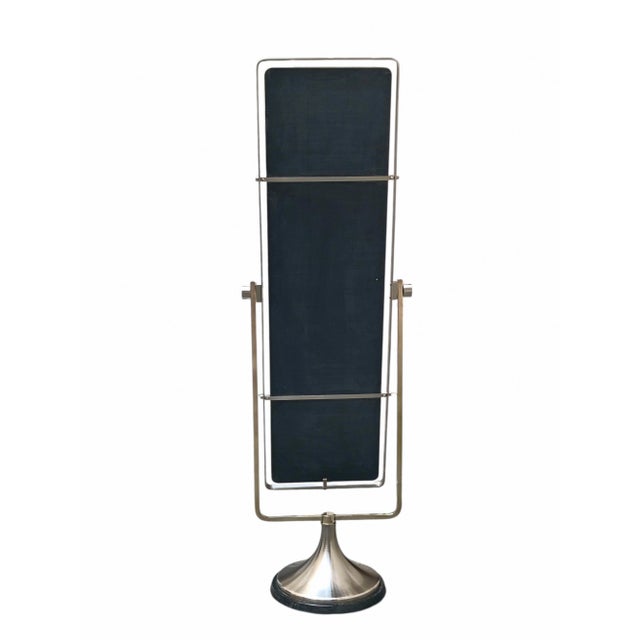 1960s Chrome-Plated Brass Floor Standing Cheval Mirror, Italy, 1960s For Sale - Image 5 of 11