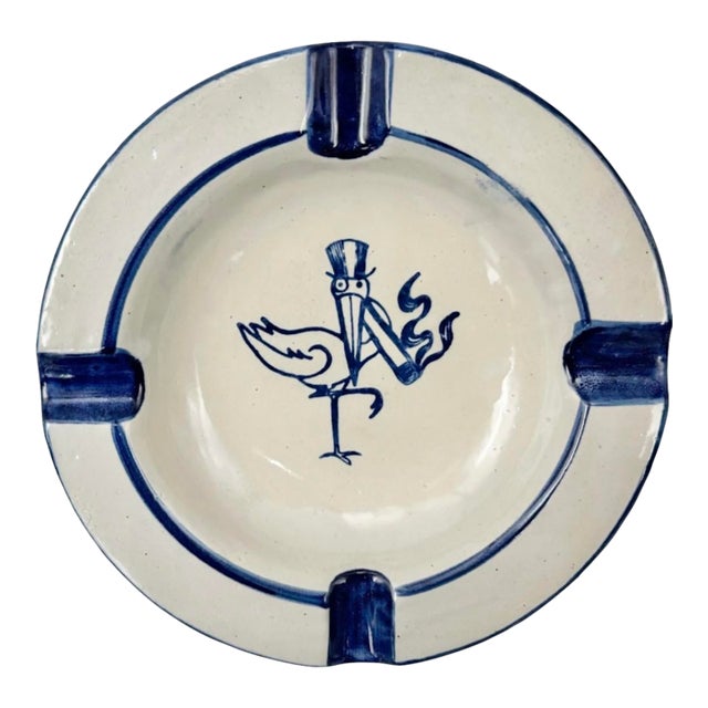Vintage the Stork Club Nyc Nightclub Ceramic Ashtray New York For Sale