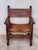 Late 19th Century 19th Century Spanish Colonial Throne Armchair with Leather For Sale - Image 5 of 11