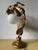 Vintage Hollywood Regency Table Lamp in Gilded Metal & Opaline Glass, Germany, 1970s For Sale - Image 6 of 11