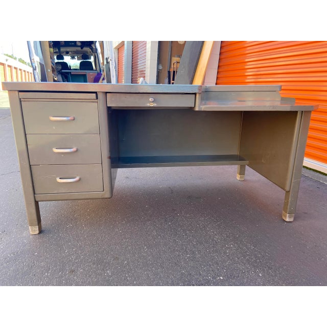 Vintage Art Metal Tanker Desk For Sale - Image 13 of 13