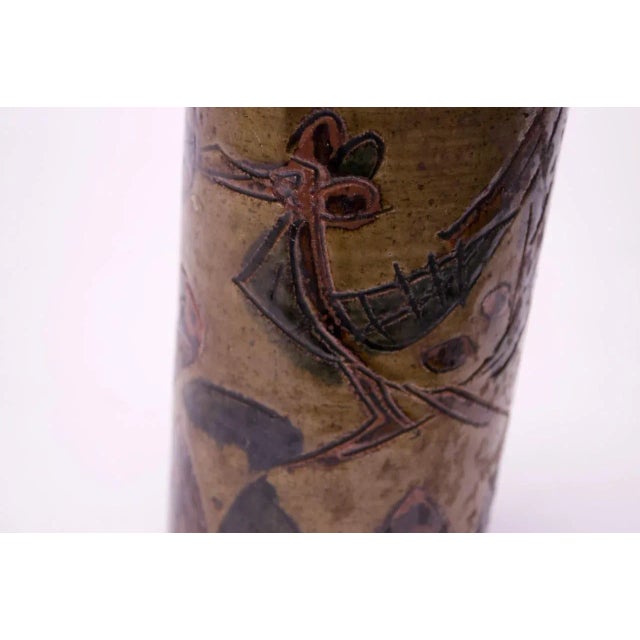 Ceramic Vintage Japanese Otagiri Incised Vase by Omc For Sale - Image 7 of 13