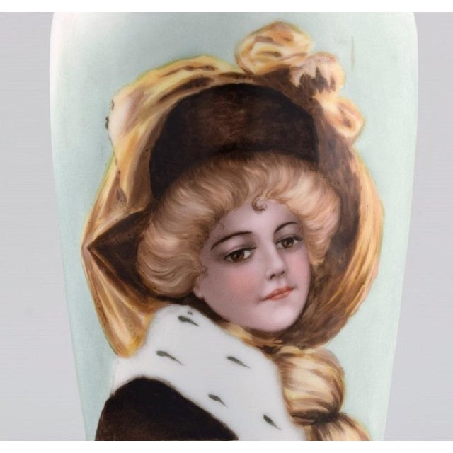 H. Hedenborg for Rosenthal. Antique vase in hand-painted porcelain with female portrait. Approx. 1900. Measures: 28 x 13...