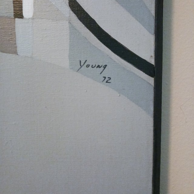 Orlando, Florida Artist Peggy Young Adagio #3 - Large Abstract Oil 1972 For Sale - Image 6 of 9
