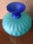 1970s Modern Italian Hand Made Blue & Green Vase For Sale - Image 4 of 5