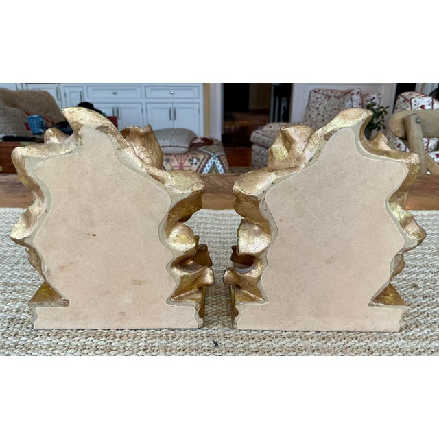 Pair of 1980s Floral Form Bookends For Sale - Image 10 of 12