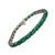 Modern 25 Ct Natural Emerald Cut Emerald Cocktail Tennis Bracelet 14 Kt White Gold 7.5" For Sale - Image 3 of 8