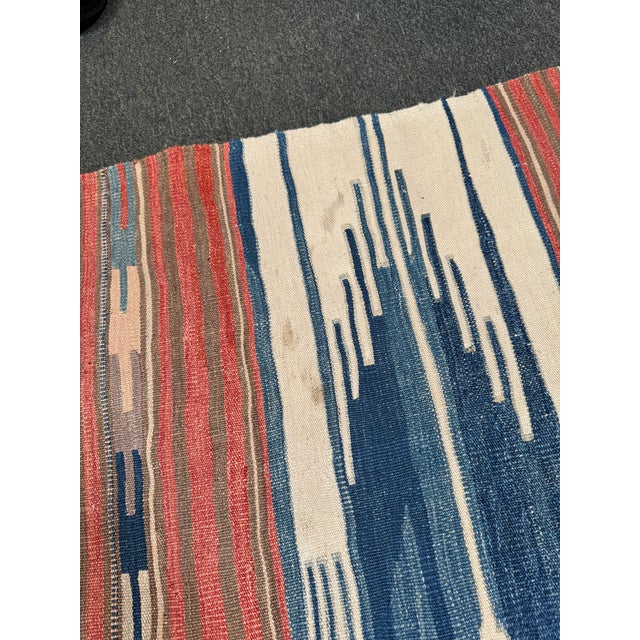 Textile 6ft 4in × 10ft Handwoven Kilim-Style Flatweave Area Rug, Vintage For Sale - Image 7 of 12