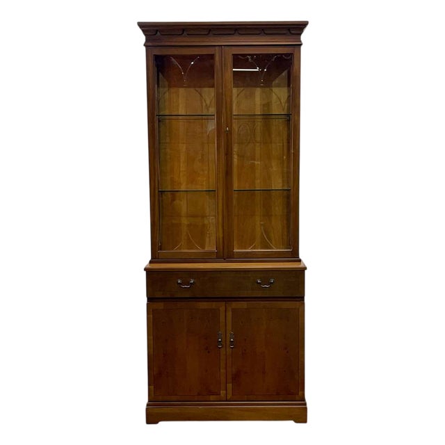 English Display Case with Two Yew Bodies, 1980s For Sale