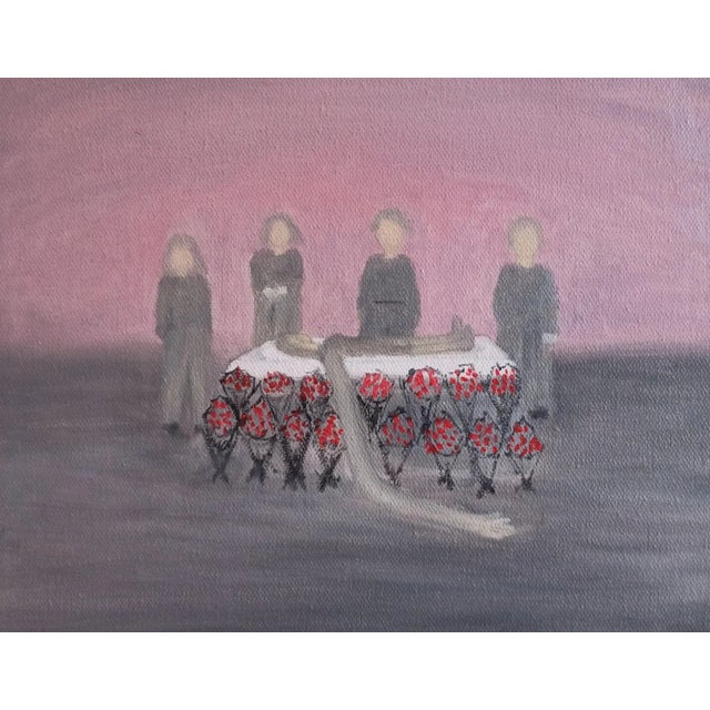 Natia Sapanadze, Last Performance, 2022, Oil on Canvas, in Flawless conditions. This piece is attributed to the mentioned...