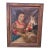Horacio R. Rocha Painting of Girl With Cat 1940's For Sale