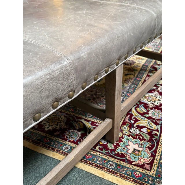 Rustic Serena & Lily Ottoman For Sale - Image 3 of 12