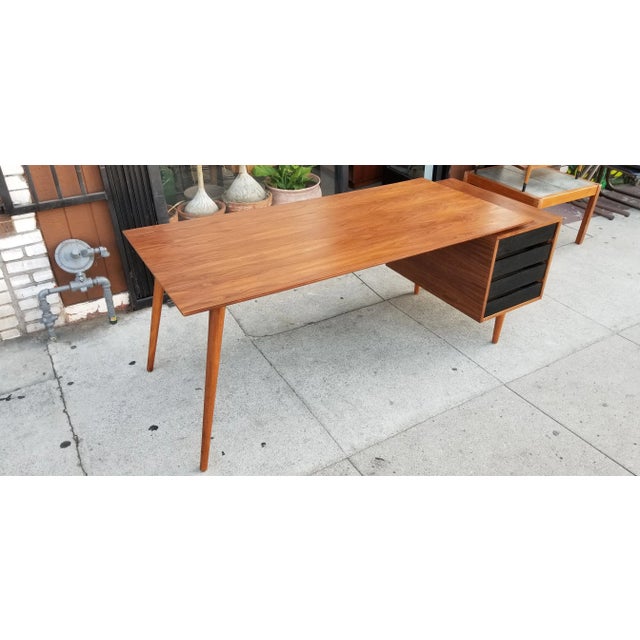 Nicholas Custom Mid-Century Modern Writing Desk For Sale - Image 11 of 13