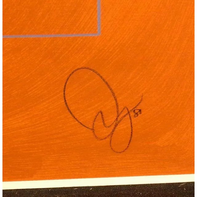 Abstract 1981 Jack Youngerman "Involute Chinese Orange" Signed Numbered Silkscreen Print For Sale - Image 3 of 5