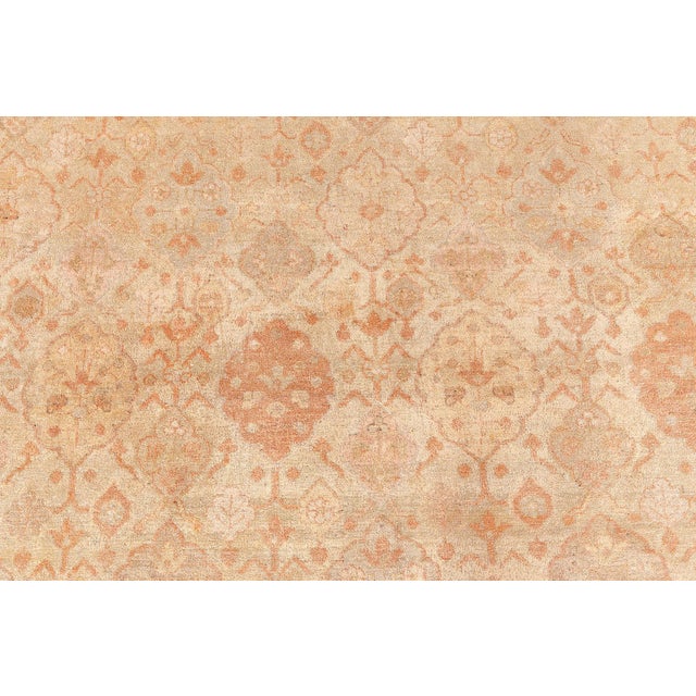 Late 19th Century Antique Indian Amritsar Handmade Wool Rug For Sale - Image 5 of 8