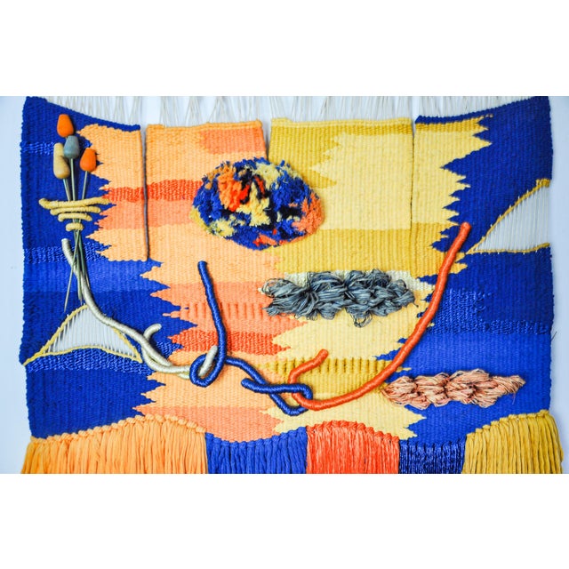 Textured Macrame Wall Tapestry, 1970s For Sale - Image 4 of 8