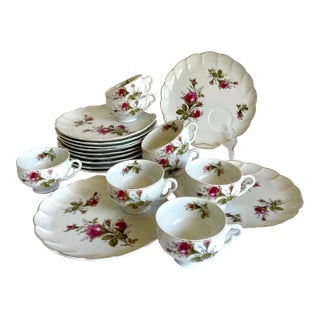 Hollywood Regency Lefton China Dessert Snack Plate and Tea Cup Set of 20 For Sale