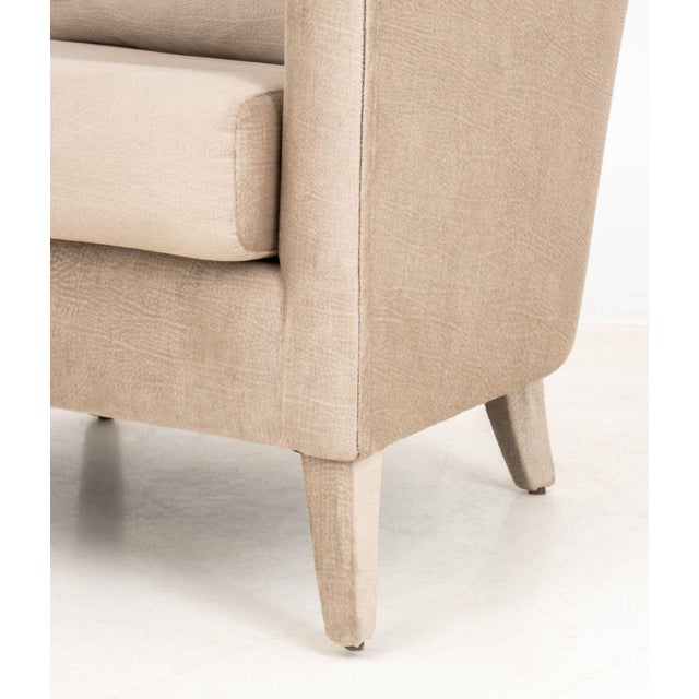Early 21st Century Brabbu "Como" Gray Velvet Upholstered Armchair For Sale - Image 5 of 8
