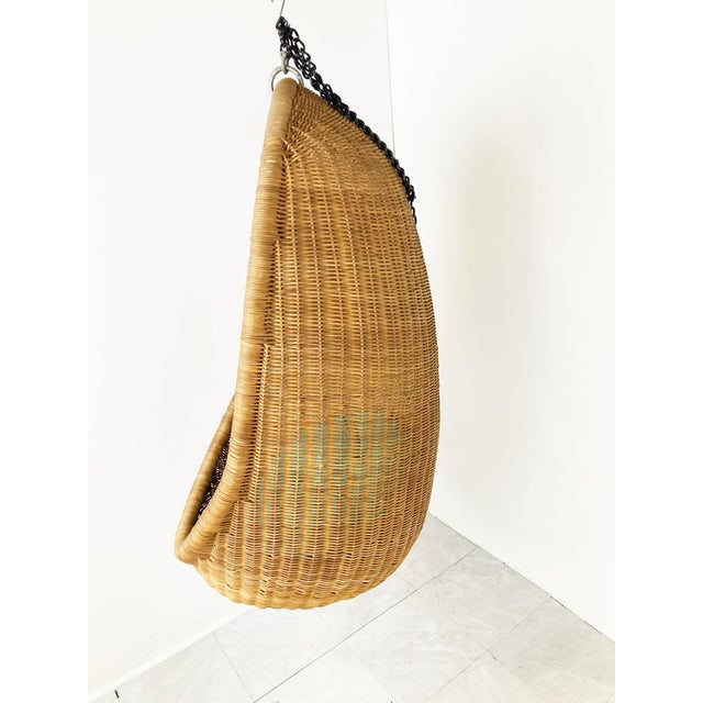 Vintage Hanging Egg Chair attributed to Nanna Ditzel, 1960s For Sale - Image 6 of 12
