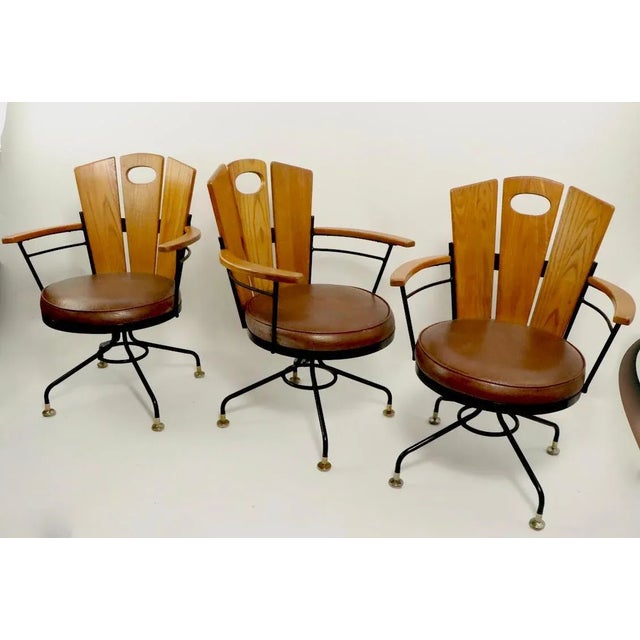 Brown Mid Century Dining Armchairs by Richard McCarthy - Set of 6 For Sale - Image 8 of 10