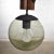 Mid 20th Century Mid Century Modern Brutalist Pendant Light Wood & Smoked Glass Globe Black Chain N O S For Sale - Image 5 of 13