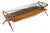 Cesare Lacca Style Mid Century Italian Walnut and Brass Coffee Table For Sale
