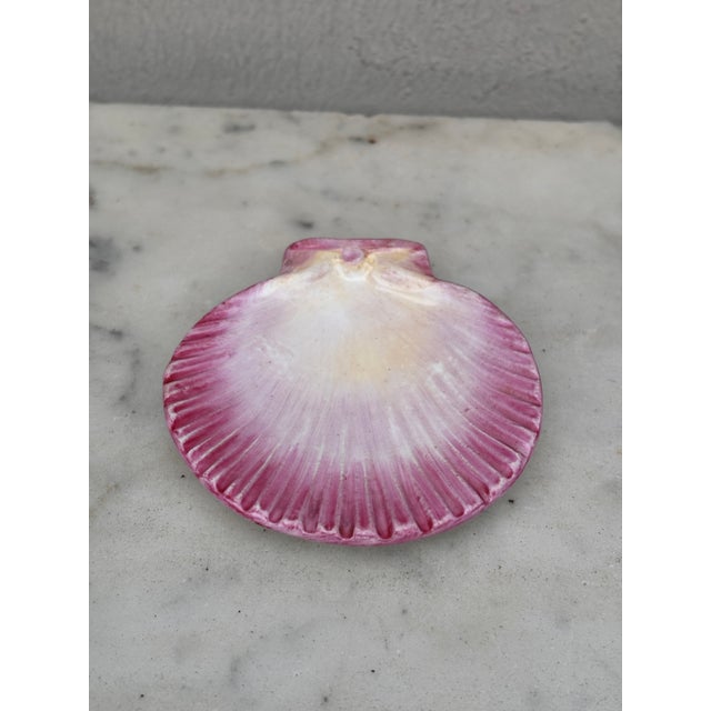 Victorian English Majolica Shell Butter Pat Wedgwood, Circa 1880 For Sale - Image 3 of 12