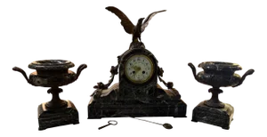 Clock in Marble and Bronze