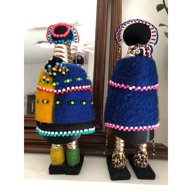 African Initiation Ndebele Dolls a Pair Chairish