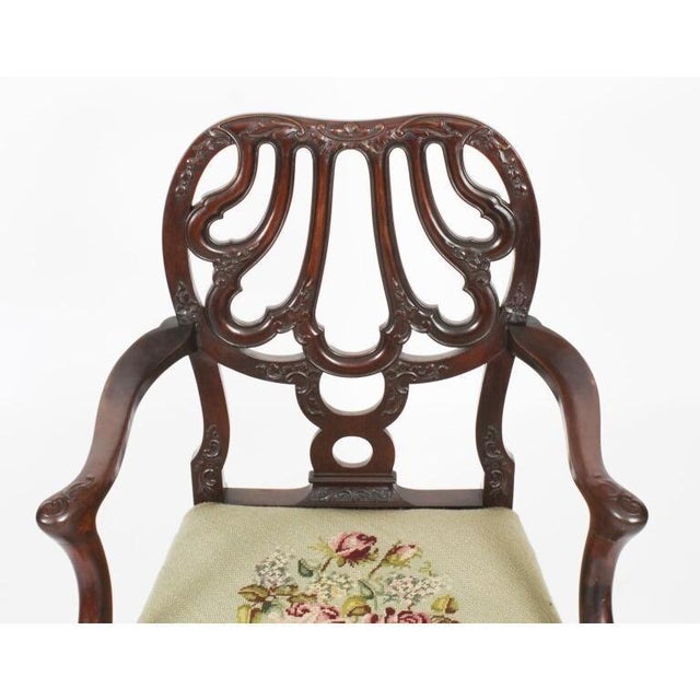 Antique Regency Triple Pillar Dining Table and Chairs, 1820s, Set of 11 For Sale - Image 16 of 18