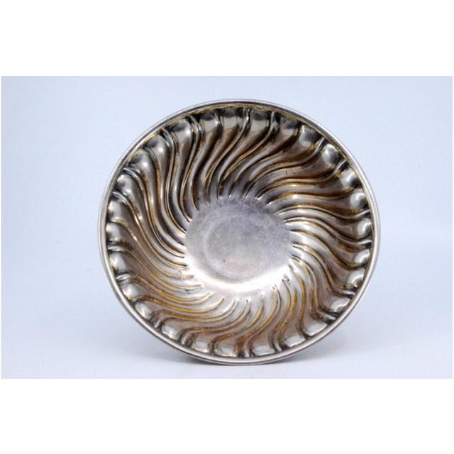 Metal Silver Bowl with Scrollwork For Sale - Image 7 of 10