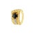 Late 20th Century Vintage 14k Yellow Gold Oval Cat's Eye Chrysoberyl and Diamond Ring, Size 9.25 For Sale - Image 5 of 7