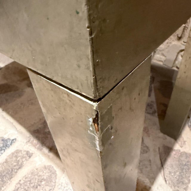 Metal Parsons Metal Wrapped Desk Writing Table Modern For Sale - Image 7 of 9