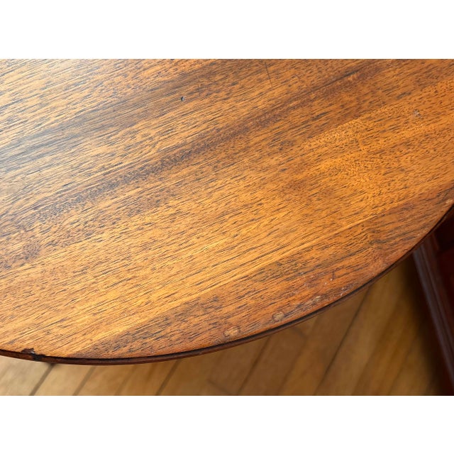 Antique Round Mahogany Drum Table With Drawer For Sale - Image 6 of 11