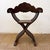 Wood Vintage Savonarola Chair in Carved Wood, 1950s For Sale - Image 7 of 10