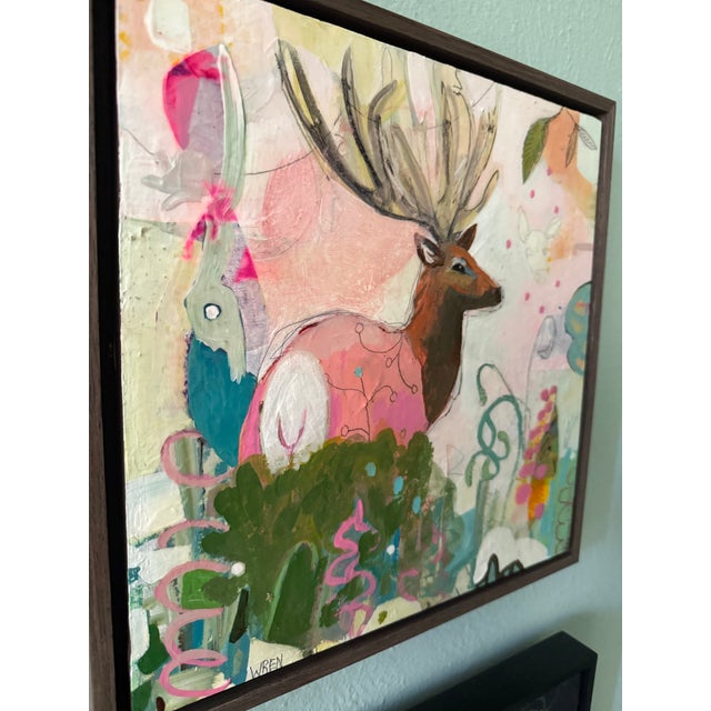 Paint “Pink Elk” by LWren Walraven For Sale - Image 7 of 11