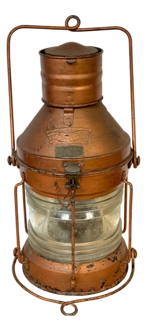 Antique English Maritime Lantern "Meteorite 50811" by Meteorite Lamp Co.