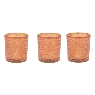 Geometric Patterned Votive Holder (Set of 3) For Sale
