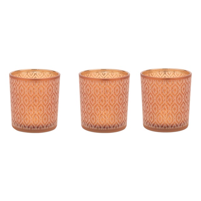 Geometric Patterned Votive Holder (Set of 3) For Sale