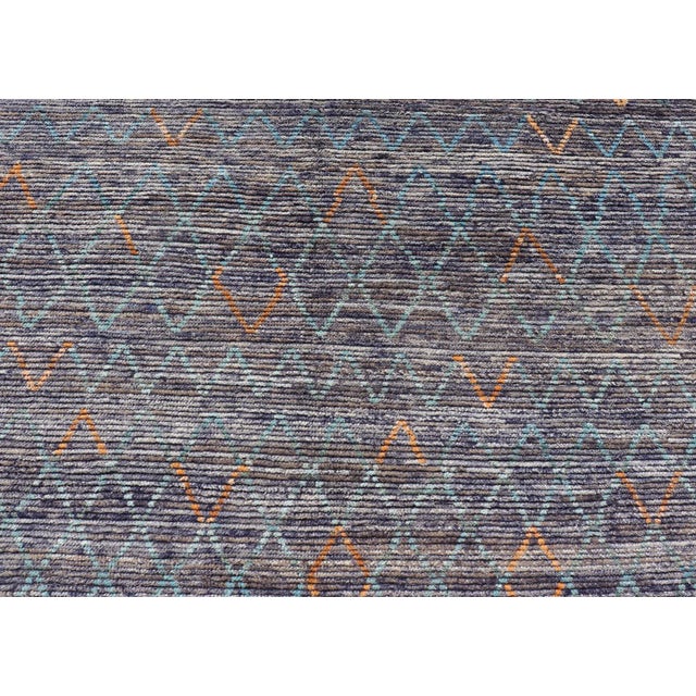 Modern Hand-Knotted Rug With All-Over Geometric Moroccan Design by Keivan Woven Arts For Sale In Atlanta - Image 6 of 12