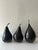 This trio of alternating forms and sizes of 3 abstract style bronze pear sculptures make a great ensemble that can be...