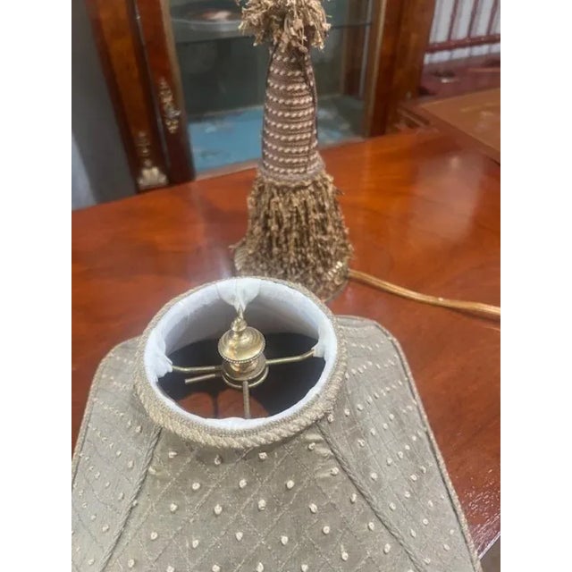 Mid 20th Century Raymond Waites Brass Lamps With Shades - a Pair For Sale In West Palm - Image 6 of 8