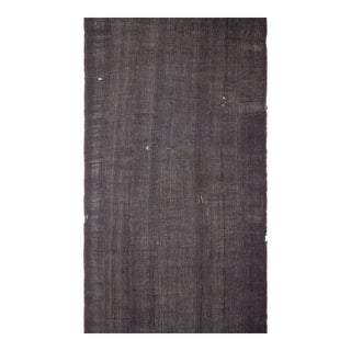 Oversized Dark Brown Turkish Tente Kilim Rug For Sale