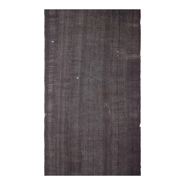 Oversized Dark Brown Turkish Tente Kilim Rug For Sale