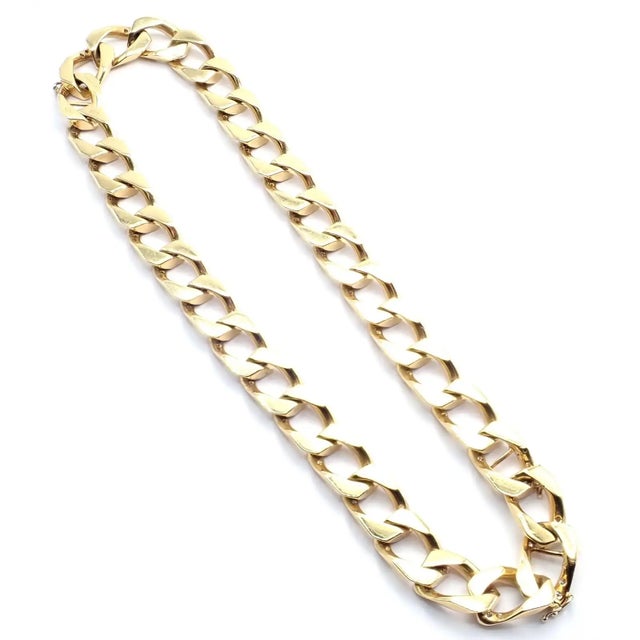 Contemporary 1980s Bvlgari Bulgari Diamond Set of Two Yellow Gold Link Bracelets Necklace For Sale - Image 3 of 12