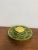 Ceramic Vintage Mexican Pottery Chip & Dip Serving Set Hand Painted Yellow Green 2Pc For Sale - Image 7 of 14