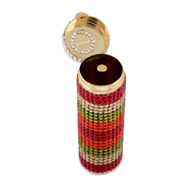 90s Judith Leiber Pillbox Crystal Life Saver Mint Candy Pill Box Red Green Lieber Vintage For Sale In Los Angeles - Image 6 of 8